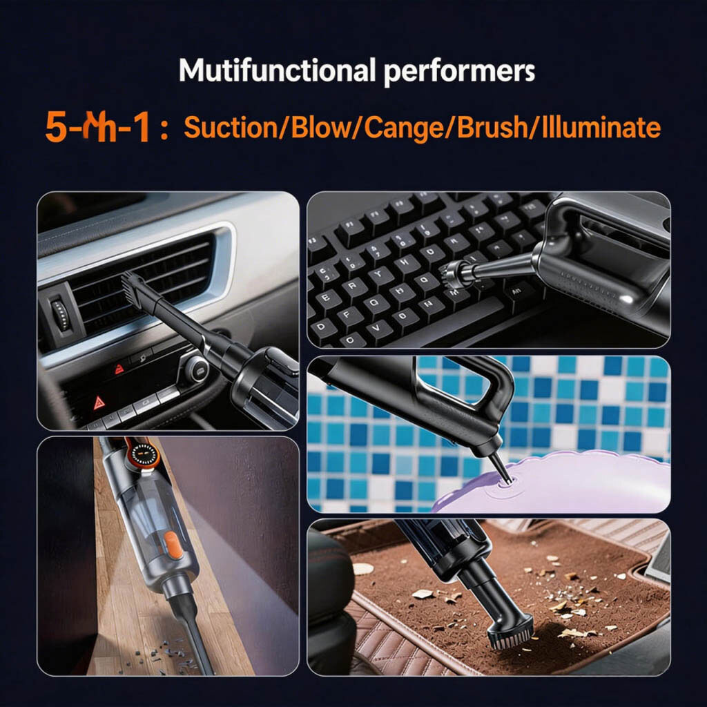 Автомобильный пылесос Suitu ST-126 Plus, Черный - № 7 Автомобильный пылесос Suitu ST-126 Plus, Черный - № 7