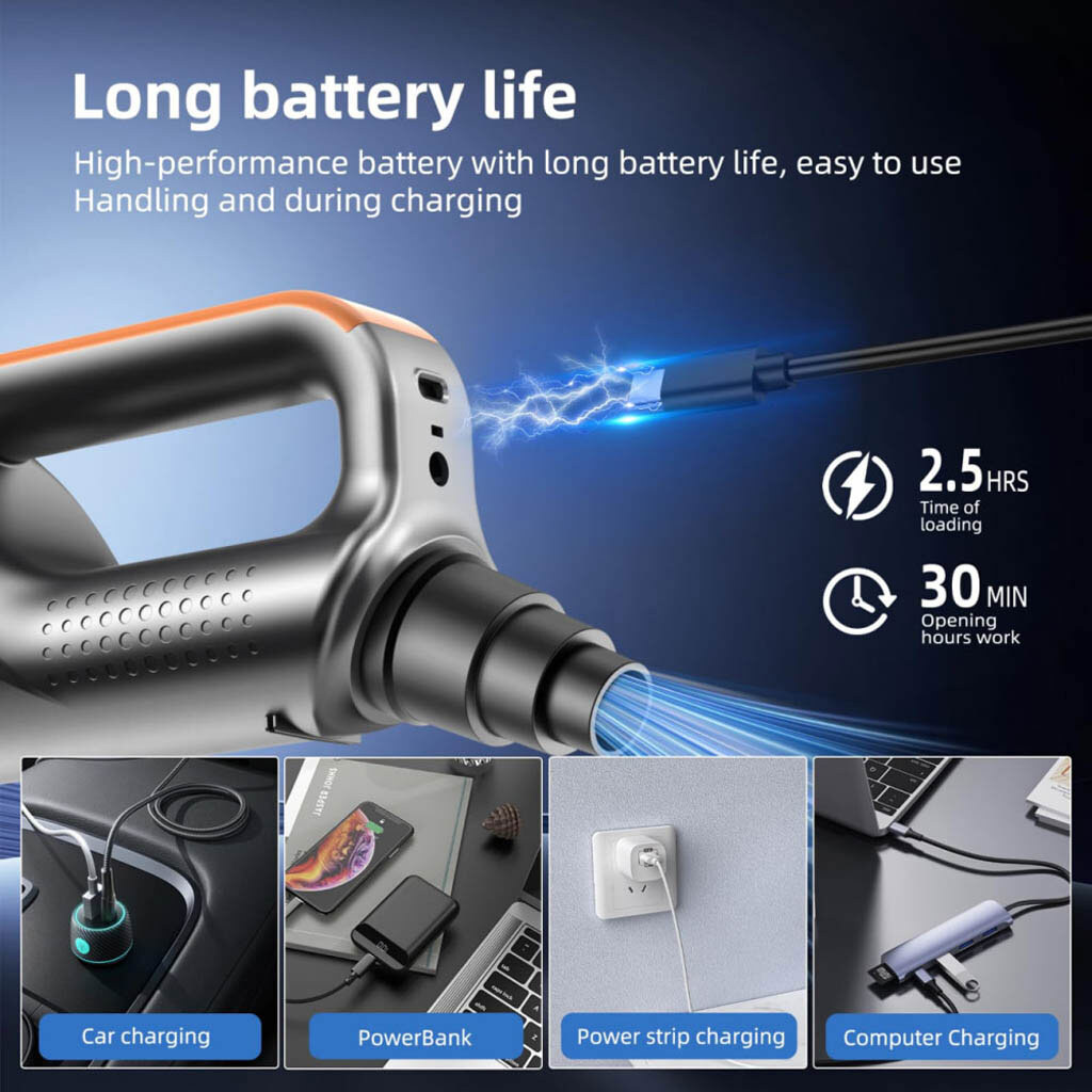 Автомобильный пылесос Suitu ST-126 Plus, Черный - № 8 Автомобильный пылесос Suitu ST-126 Plus, Черный - № 8