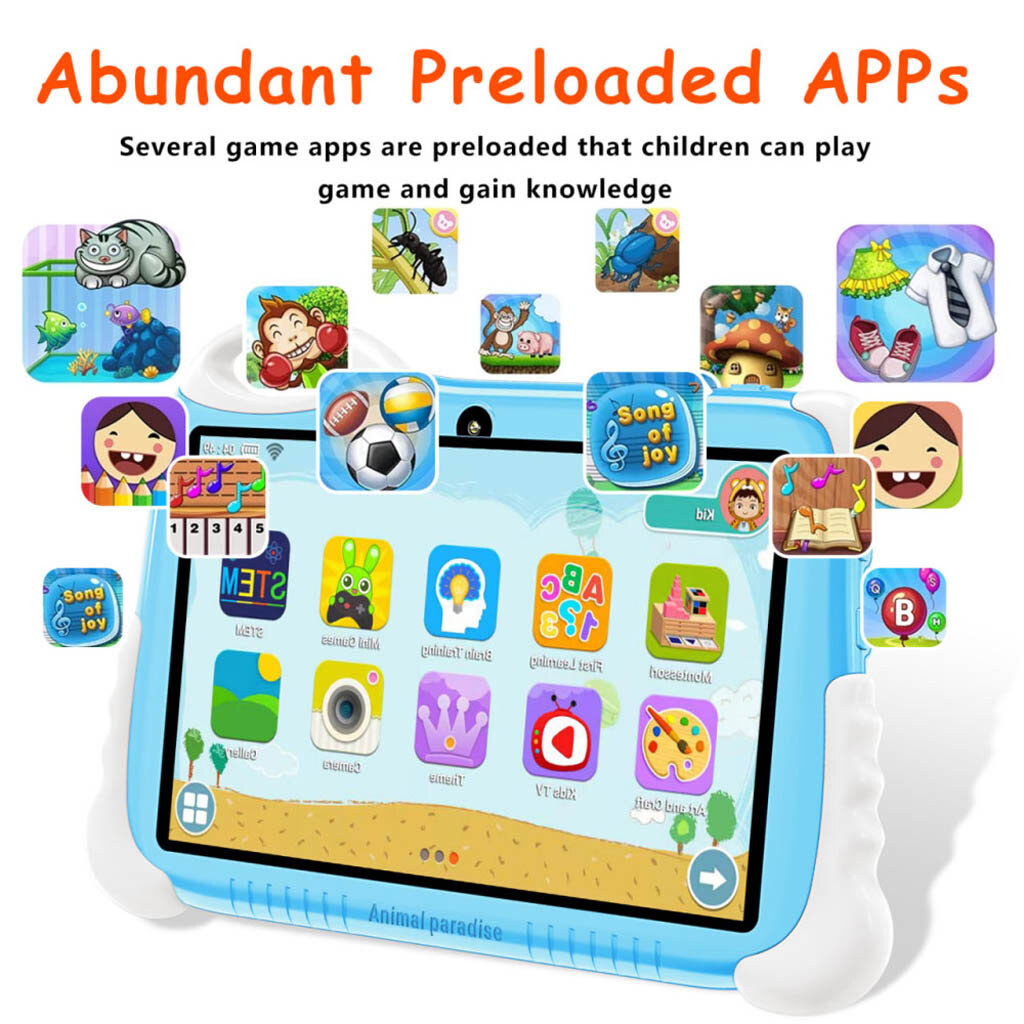 Детский планшет Unicorn Rainbow, Розовый - № 8 Детский планшет Unicorn Rainbow, Розовый - № 8