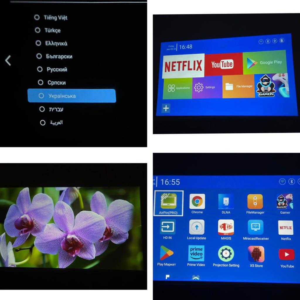 Проектор HCS350 Pro Plus, Чорний - № 4 Проектор HCS350 Pro Plus, Чорний - № 4