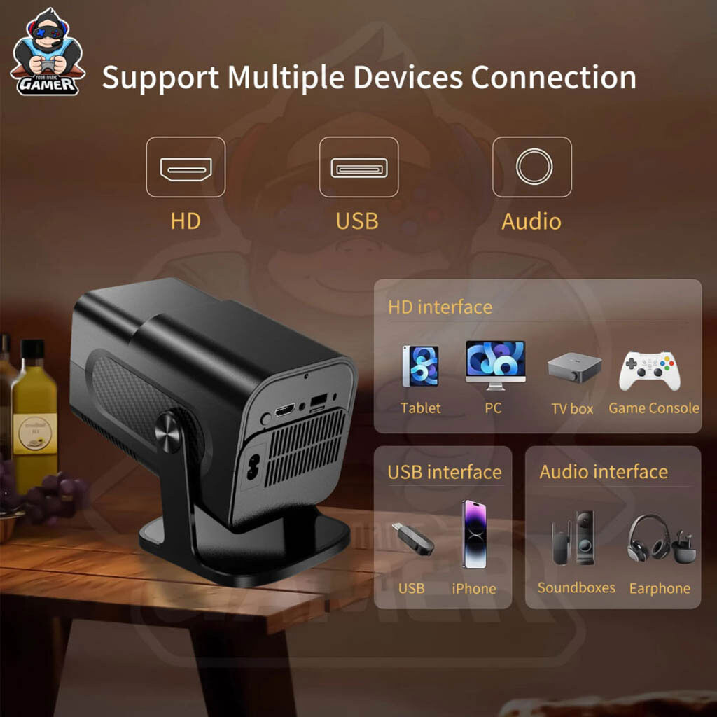 Проектор HCS350 Pro Plus, Чорний - № 9 Проектор HCS350 Pro Plus, Чорний - № 9