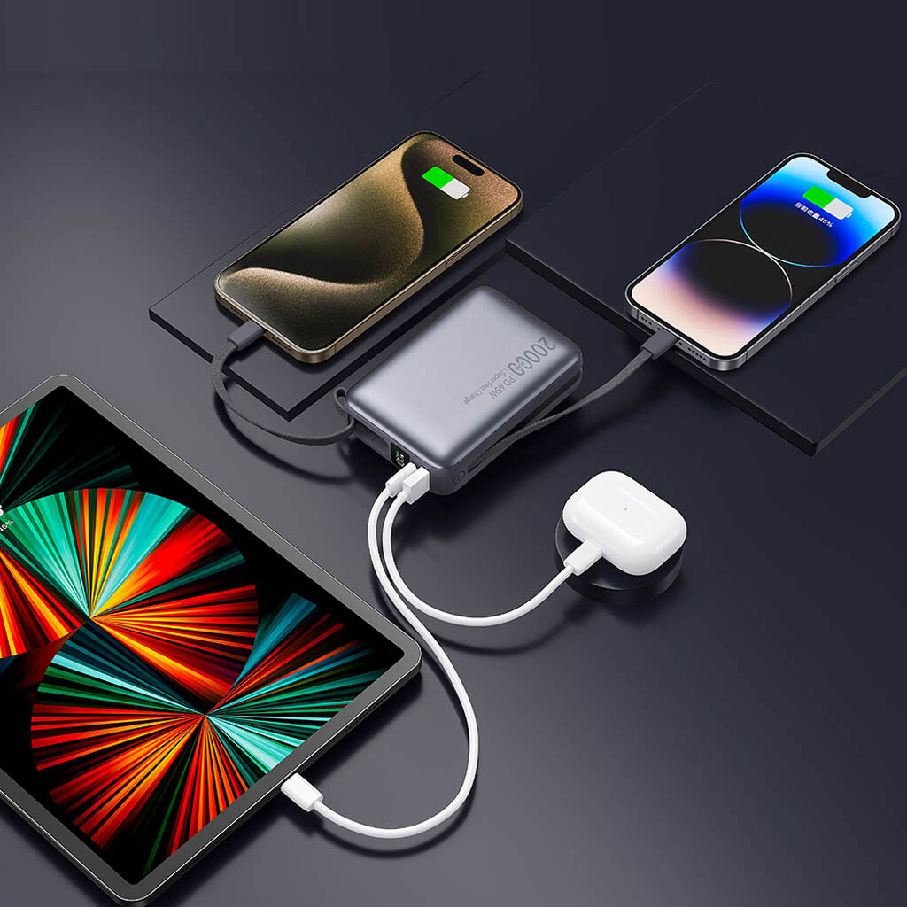 Портативная батарея (Power Bank) WUW TUGII Y245, 20000 mAh, Серебряный - № 5 Портативная батарея (Power Bank) WUW TUGII Y245, 20000 mAh, Серебряный - № 5