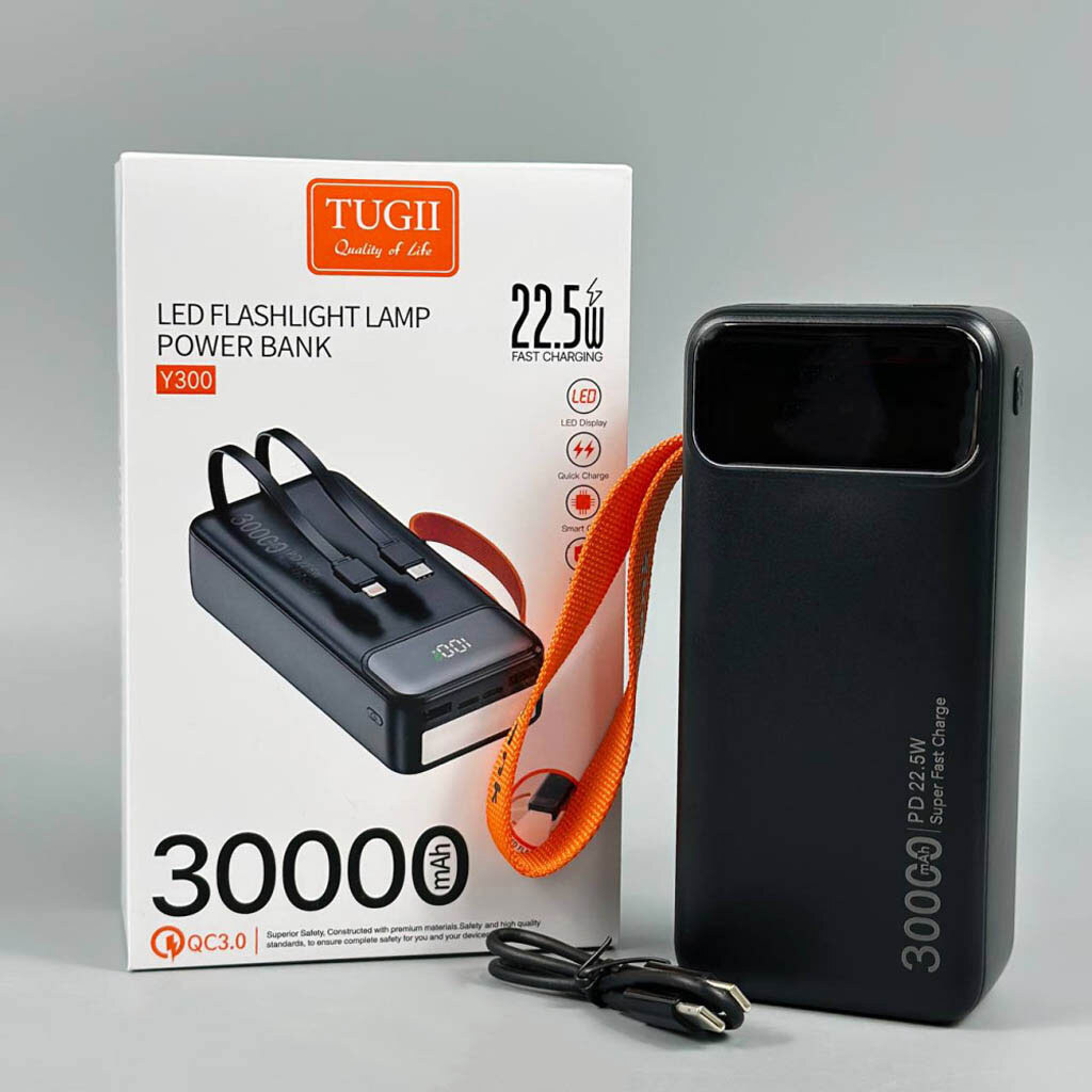 Портативная батарея (Power Bank) WUW TUGII Y300, 30000 mAh, Черный - № 5 Портативная батарея (Power Bank) WUW TUGII Y300, 30000 mAh, Черный - № 5