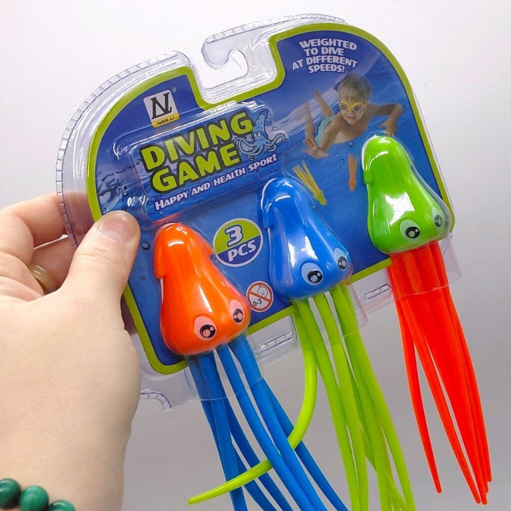 Игрушка для игры в воде "Кальмар", 3 шт. в наборе. планшет 18x4x23 см, Mic - № 2 Игрушка для игры в воде "Кальмар", 3 шт. в наборе. планшет 18x4x23 см, Mic - № 2