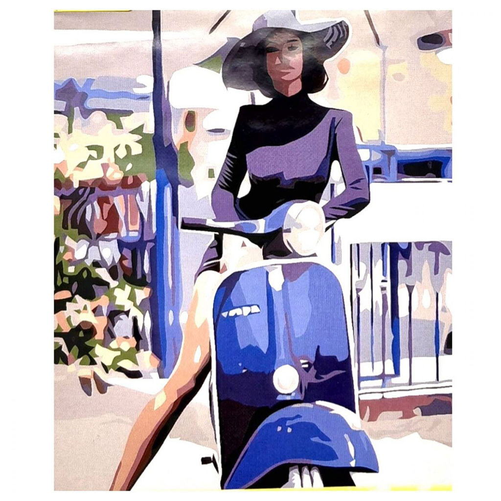 Картина по номерам "В стиле Vespa", 40x50, Оптифрост - № 1 Картина по номерам "В стиле Vespa", 40x50, Оптифрост - № 1