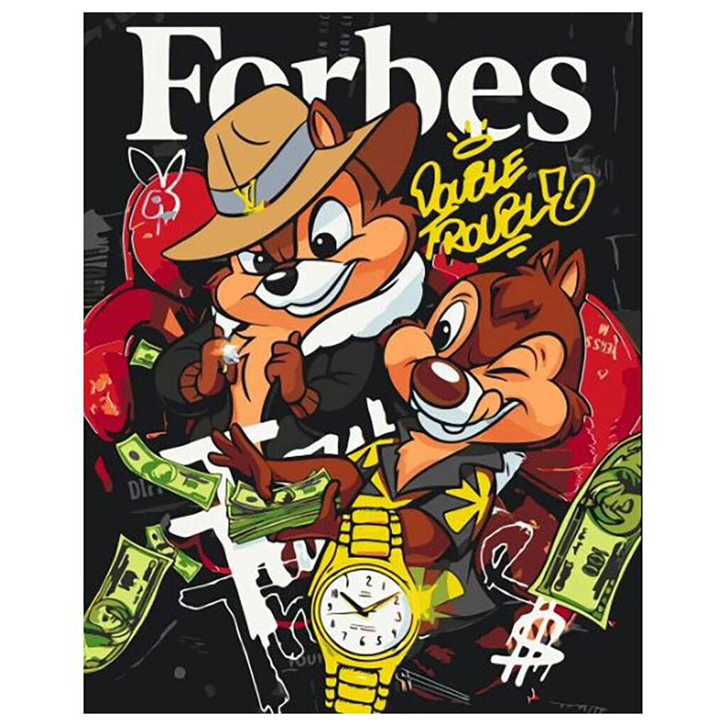 Картина за номерами "Чіп та Дейл поспішають на допомогу", 40x50 см, Origami - № 1 Картина за номерами "Чіп та Дейл поспішають на допомогу", 40x50 см, Origami - № 1