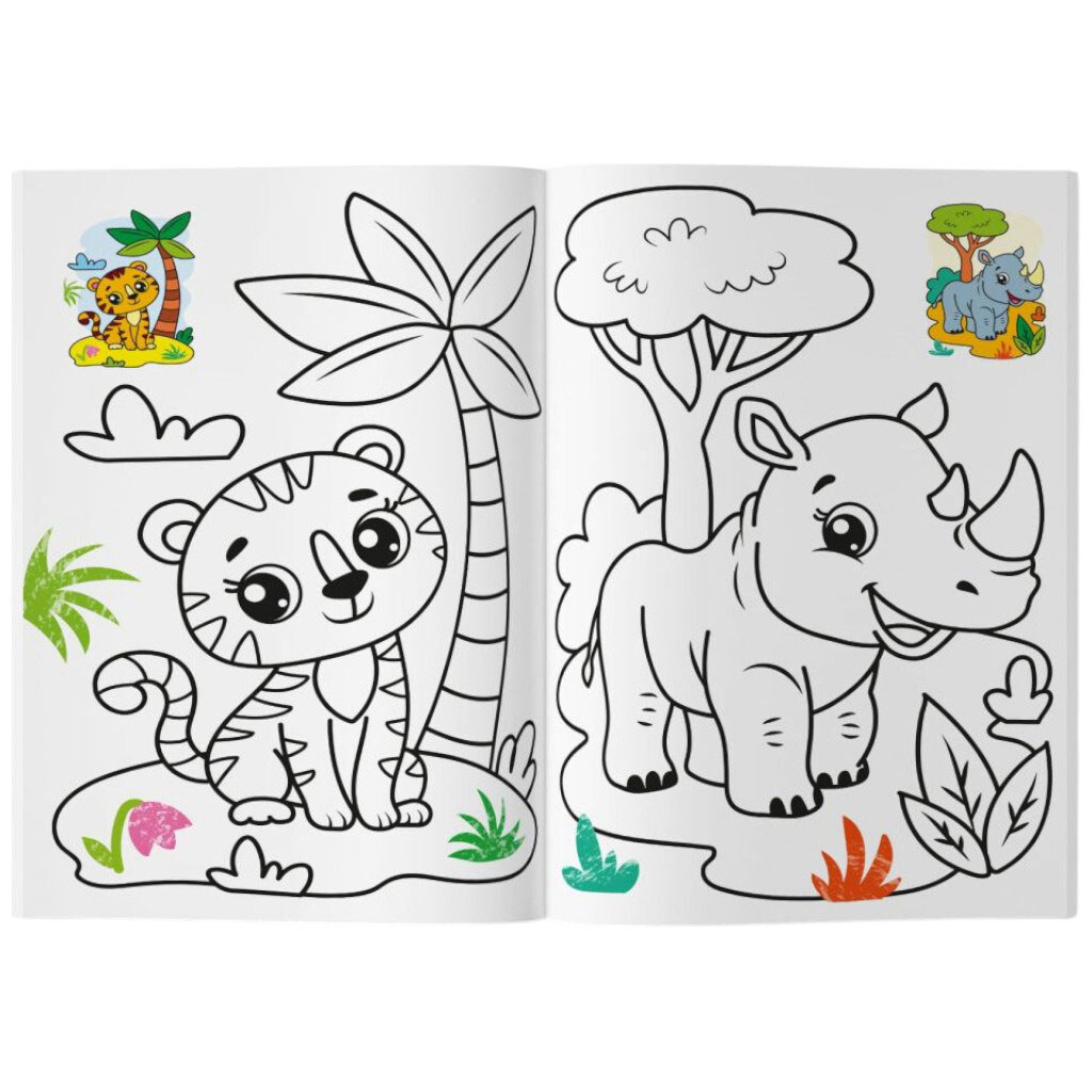 Книга-раскраска "Кольорованка. Зоопарк", Crystal Book - № 2 Книга-раскраска "Кольорованка. Зоопарк", Crystal Book - № 2