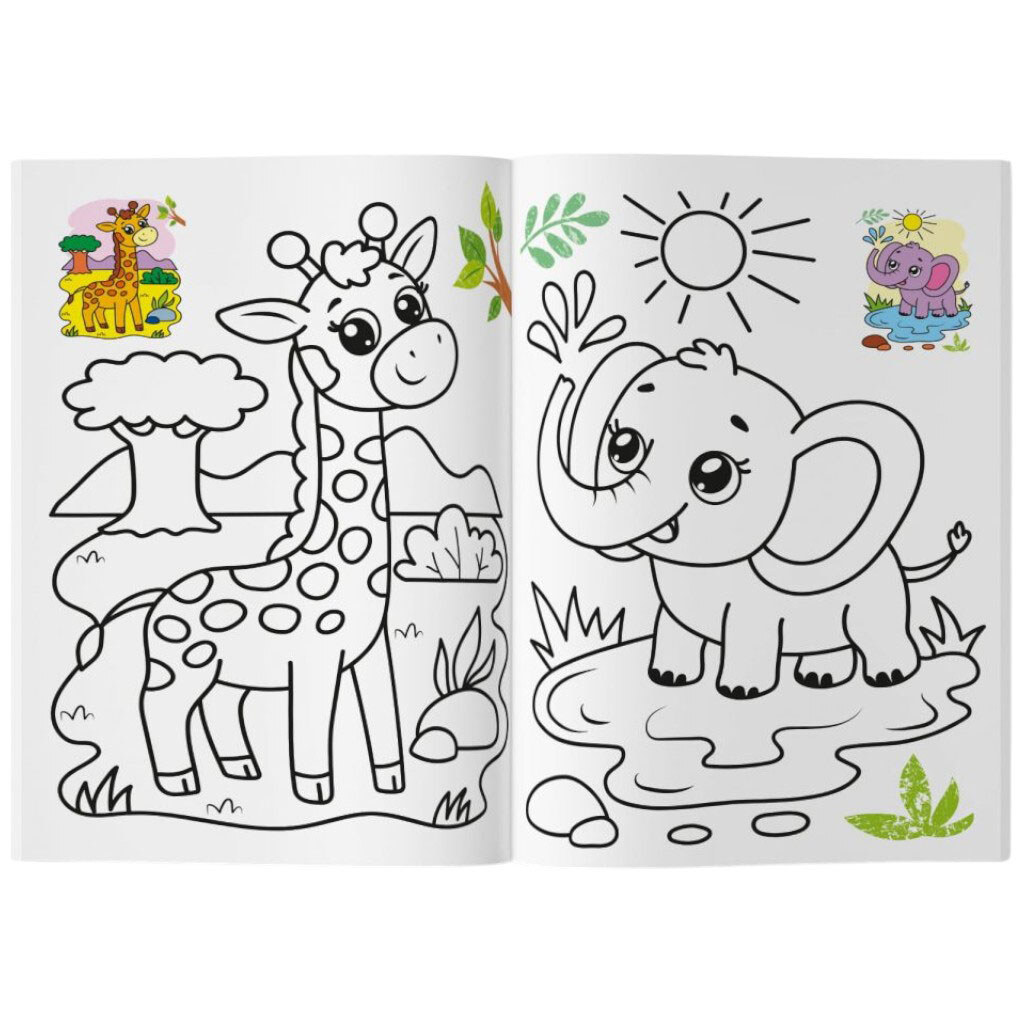 Книга-раскраска "Кольорованка. Зоопарк", Crystal Book - № 3 Книга-раскраска "Кольорованка. Зоопарк", Crystal Book - № 3