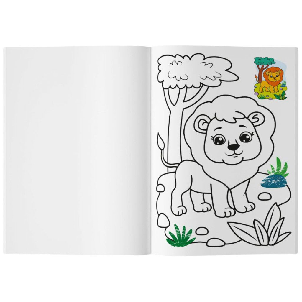 Книга-раскраска "Кольорованка. Зоопарк", Crystal Book - № 6 Книга-раскраска "Кольорованка. Зоопарк", Crystal Book - № 6