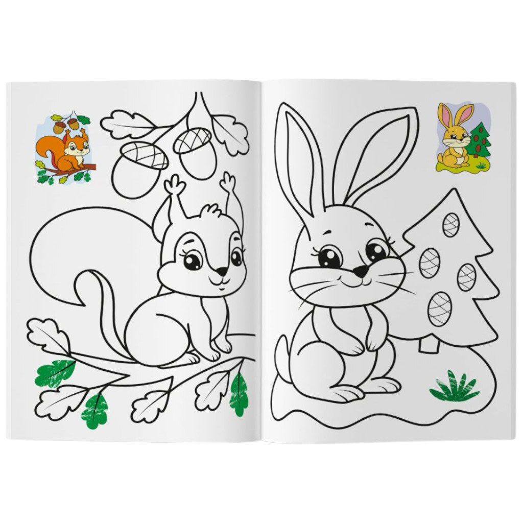 Книга-раскраска "Кольорованка. Животные", Crystal Book - № 3 Книга-раскраска "Кольорованка. Животные", Crystal Book - № 3
