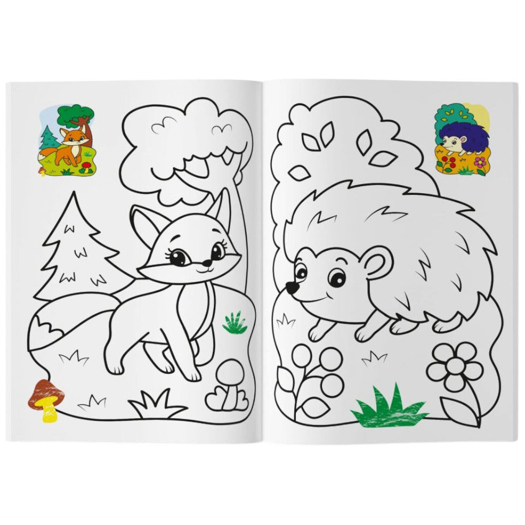 Книга-раскраска "Кольорованка. Животные", Crystal Book - № 4 Книга-раскраска "Кольорованка. Животные", Crystal Book - № 4