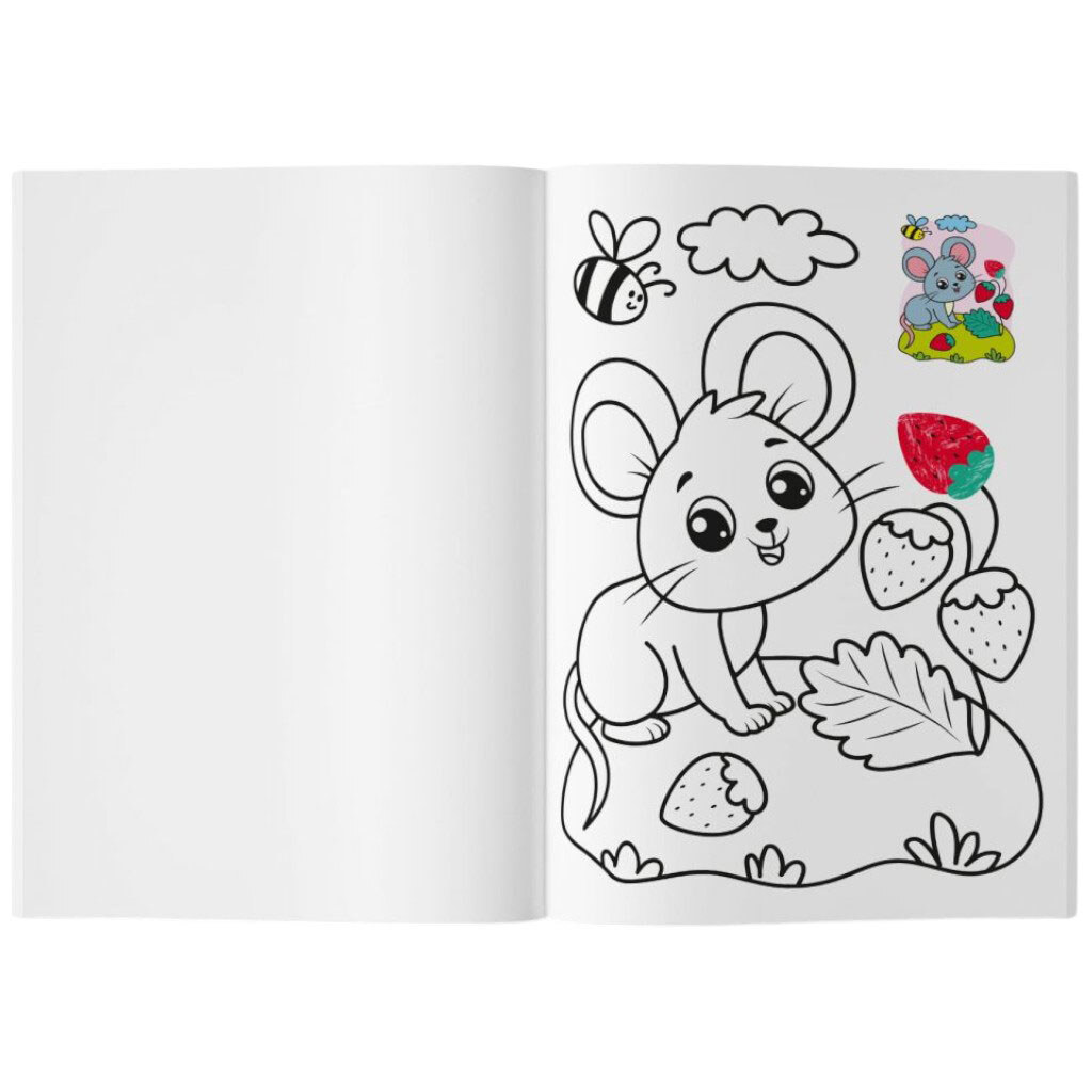 Книга-раскраска "Кольорованка. Животные", Crystal Book - № 6 Книга-раскраска "Кольорованка. Животные", Crystal Book - № 6
