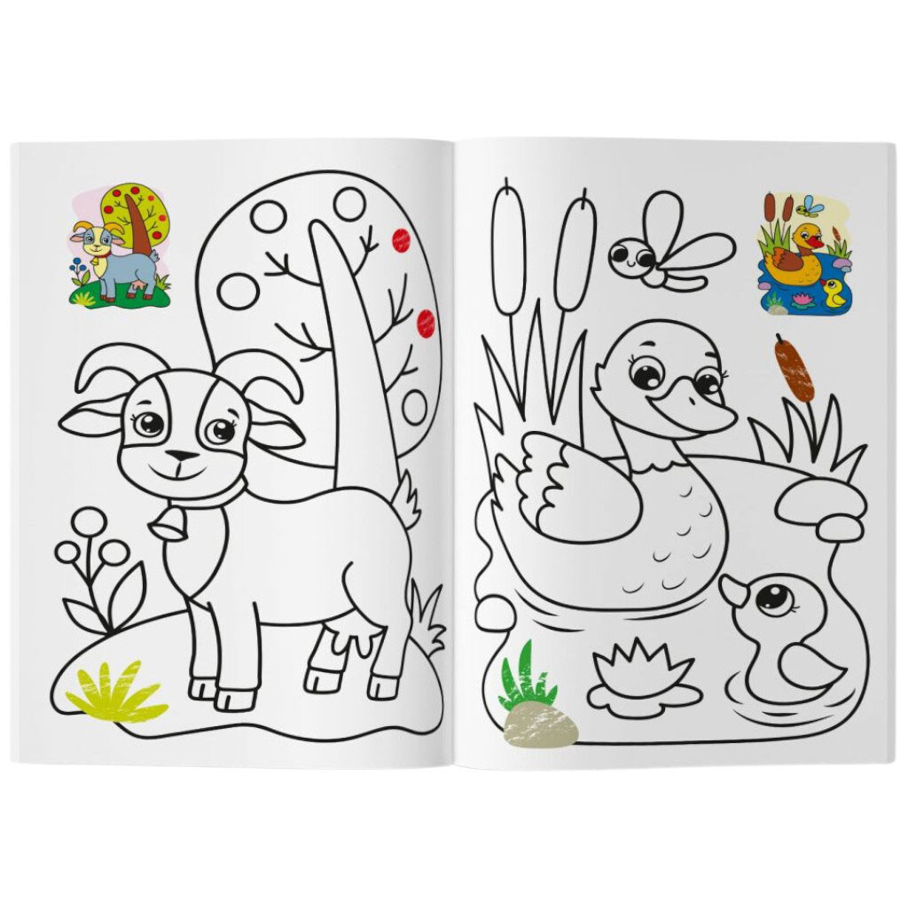Книга-раскраска "Кольорованка. Ферма", Crystal Book - № 4 Книга-раскраска "Кольорованка. Ферма", Crystal Book - № 4