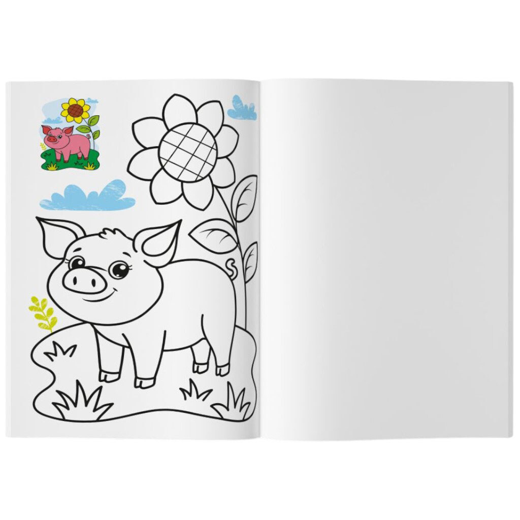 Книга-раскраска "Кольорованка. Ферма", Crystal Book - № 5 Книга-раскраска "Кольорованка. Ферма", Crystal Book - № 5