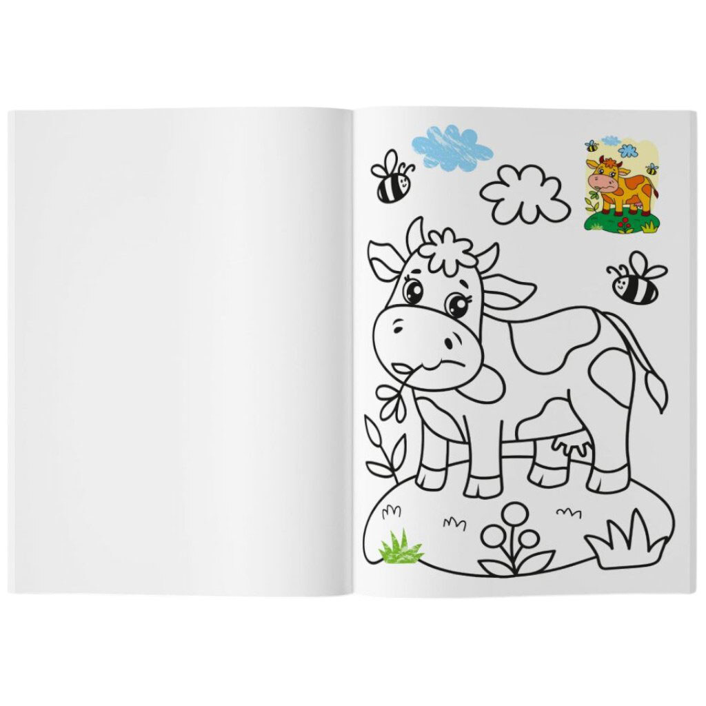 Книга-раскраска "Кольорованка. Ферма", Crystal Book - № 6 Книга-раскраска "Кольорованка. Ферма", Crystal Book - № 6