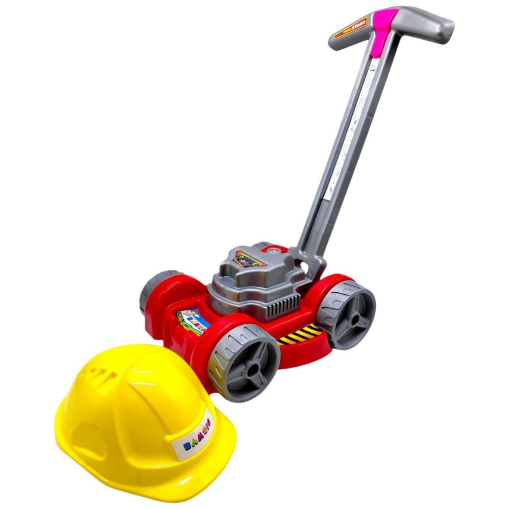 Набор детский "Газонокосилка с каской", Bamsic - № 1 Набор детский "Газонокосилка с каской", Bamsic - № 1