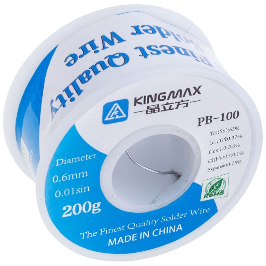 Проволочный припой PB-100, 200 гр. - № 1 Проволочный припой PB-100, 200 гр. - № 1