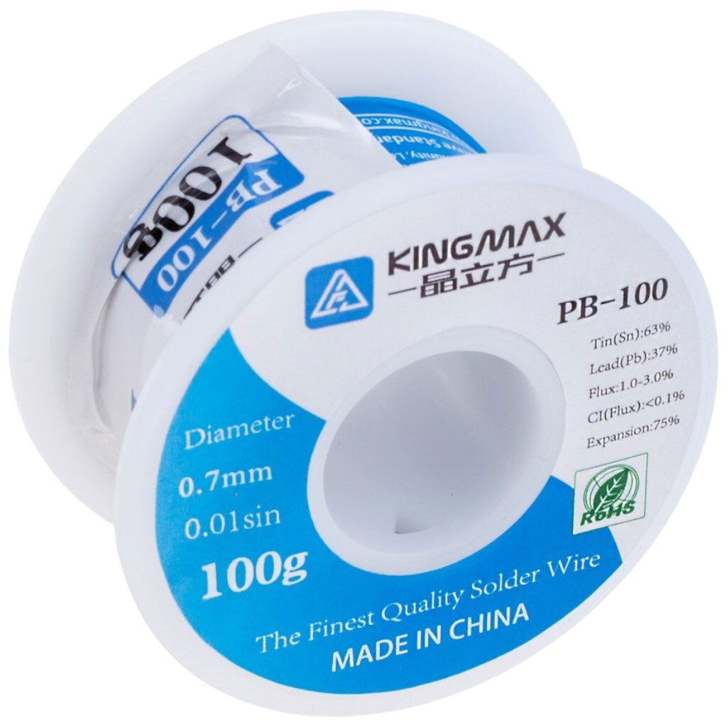 Проволочный припой PB-100, 100 гр. - № 1 Проволочный припой PB-100, 100 гр. - № 1