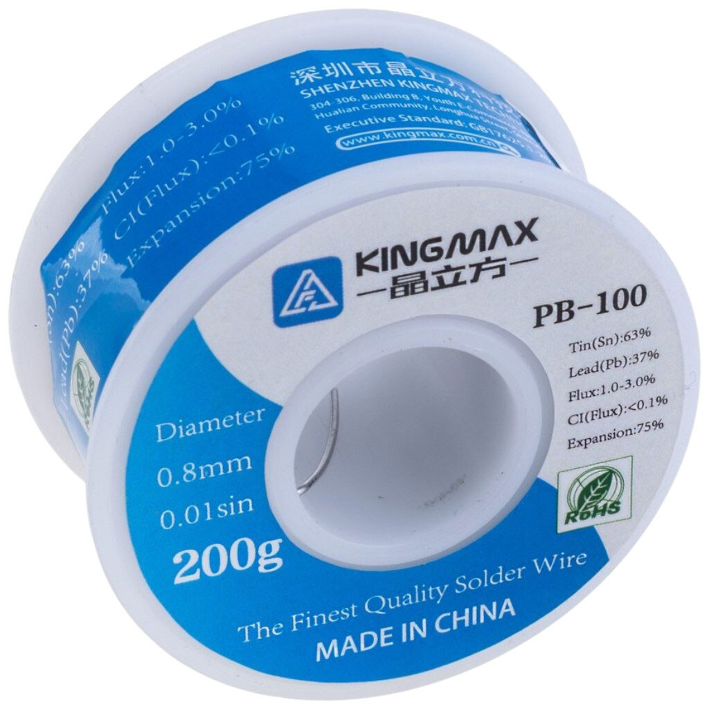 Проволочный припой PB-100, 200 гр. - № 1 Проволочный припой PB-100, 200 гр. - № 1