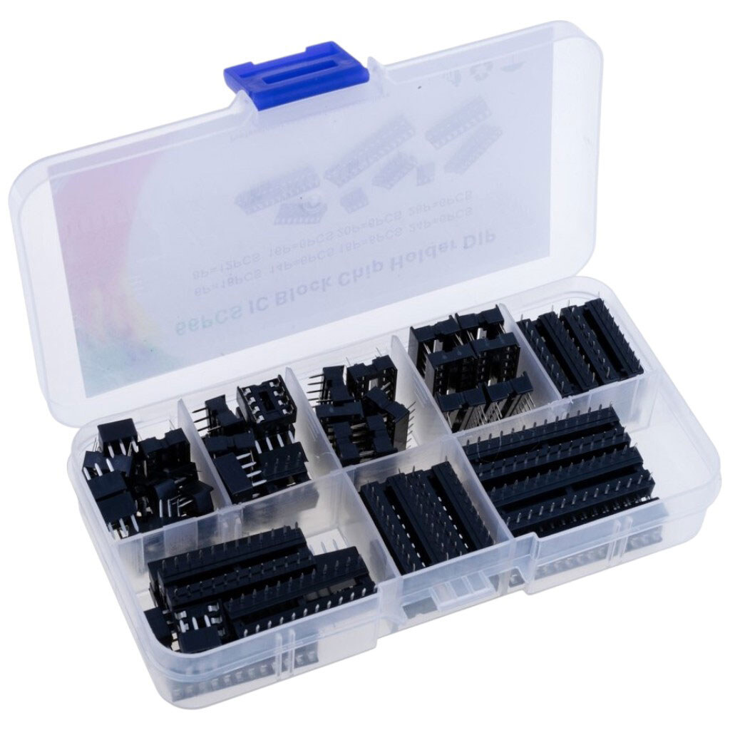 Набор DIP панелей 66 штук, 6,8,14,16,18,20,24,28 контактов - № 2 Набор DIP панелей 66 штук, 6,8,14,16,18,20,24,28 контактов - № 2