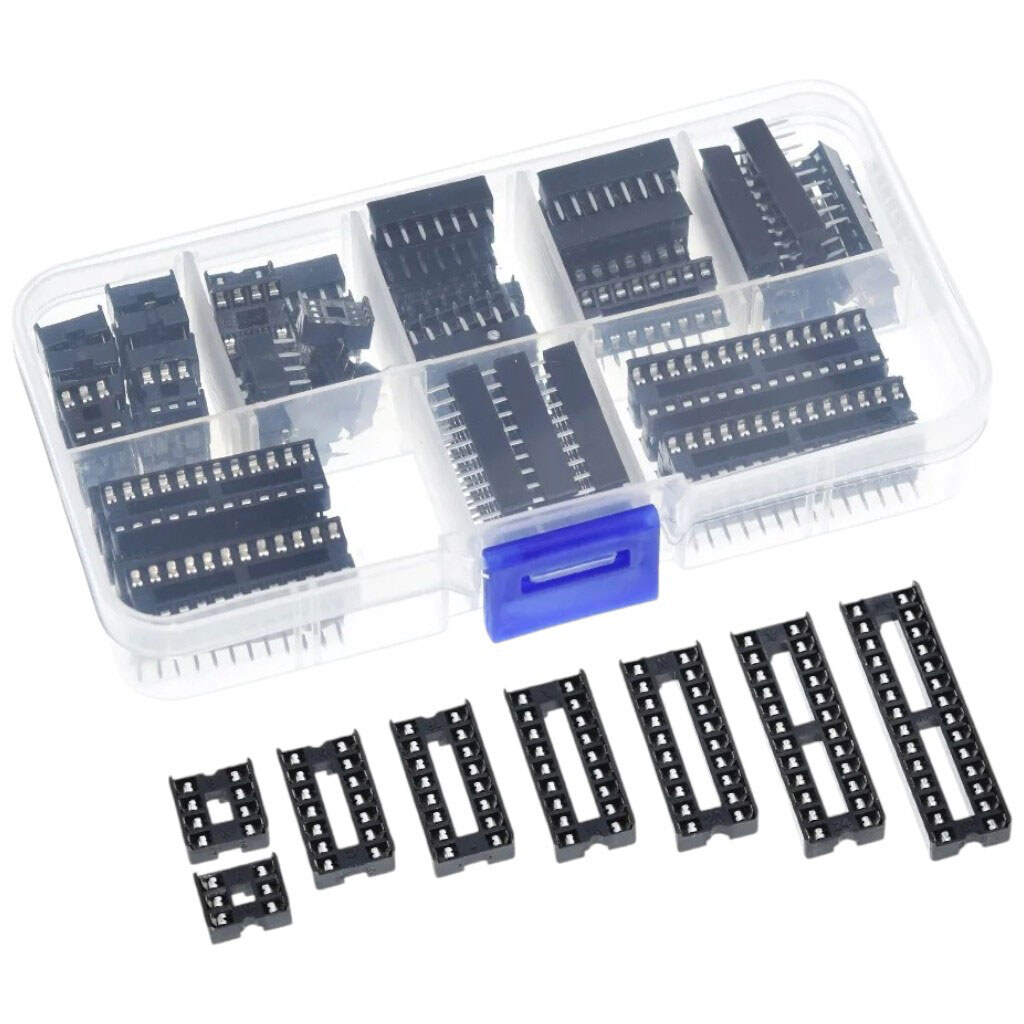 Набор DIP панелей 66 штук, 6,8,14,16,18,20,24,28 контактов - № 3 Набор DIP панелей 66 штук, 6,8,14,16,18,20,24,28 контактов - № 3