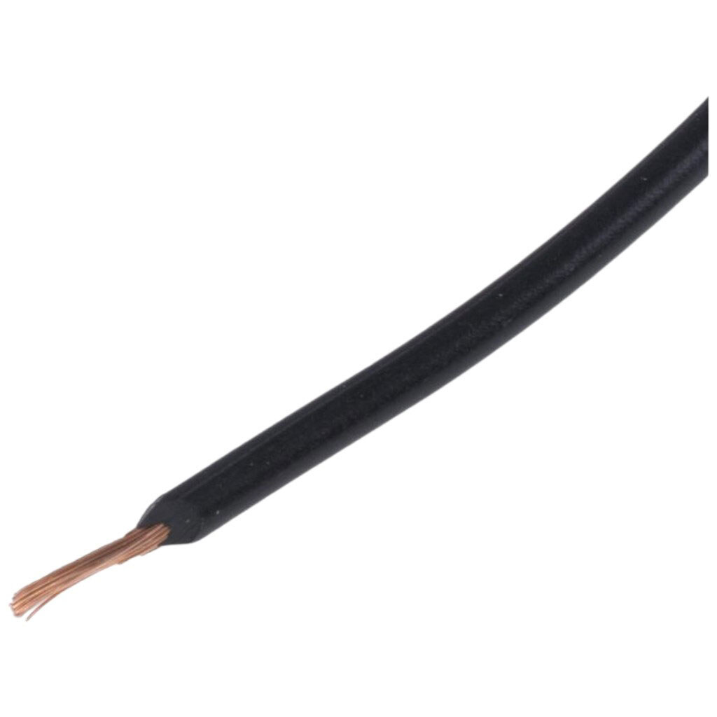 Провод многожильный 0,14мм2 (8xD0,15мм, луженая медь) PVC (AVR0.14-8/0.15-TCU-B), Черный - № 1 Провод многожильный 0,14мм2 (8xD0,15мм, луженая медь) PVC (AVR0.14-8/0.15-TCU-B), Черный - № 1