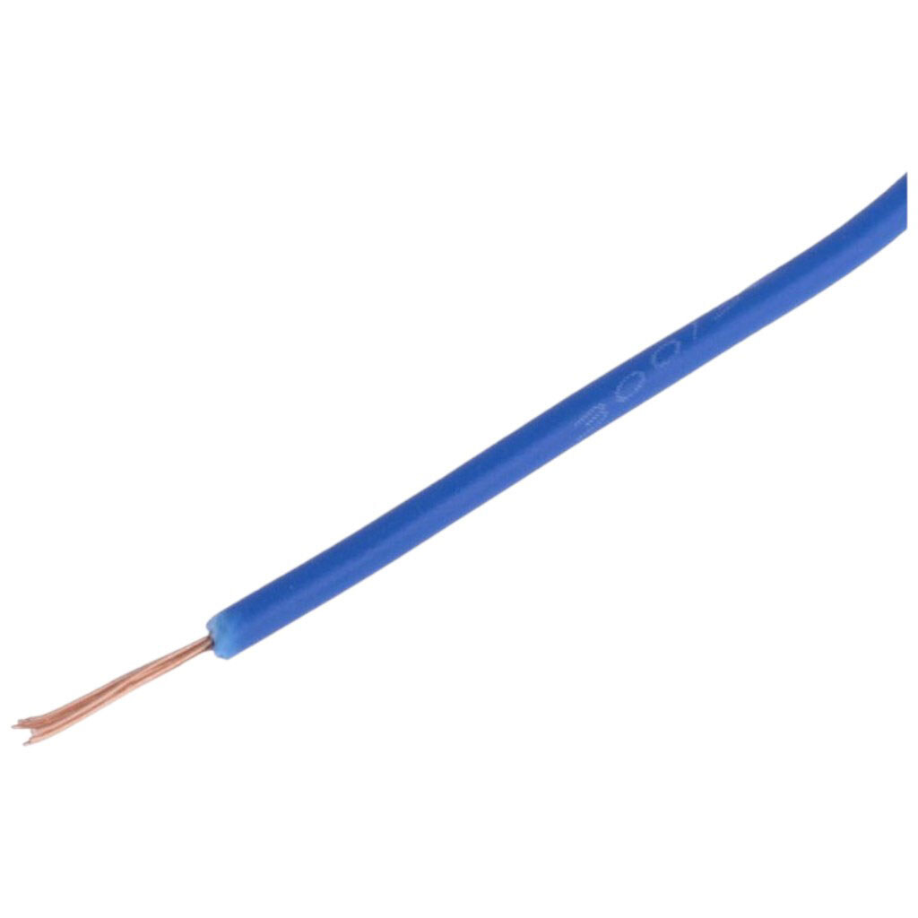 Провод многожильный 0,50мм2 (28xD0,15мм, медь) PVC (RV0.5-28/0.15-CU-L), Синий - № 1 Провод многожильный 0,50мм2 (28xD0,15мм, медь) PVC (RV0.5-28/0.15-CU-L), Синий - № 1