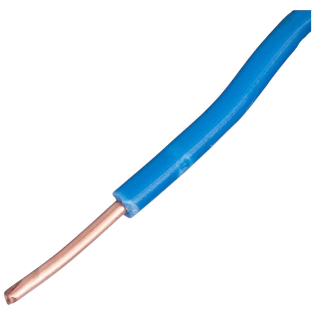 Провод монолитный 1.0mm2 (18AWG/D1.13мм, медь, PVC), Синий - № 2 Провод монолитный 1.0mm2 (18AWG/D1.13мм, медь, PVC), Синий - № 2