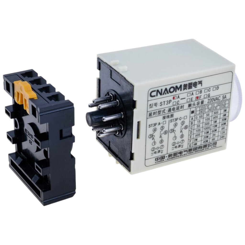 Реле времени с задержкой включения 12VDC, ST3P-AF, 12VDC 2M/20M/2H/12H - № 3 Реле времени с задержкой включения 12VDC, ST3P-AF, 12VDC 2M/20M/2H/12H - № 3