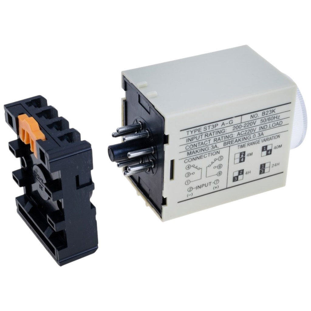 Реле времени с задержкой включения 12VDC, ST3P-AG 12VDC, 4M/40M/4H/24H - № 3 Реле времени с задержкой включения 12VDC, ST3P-AG 12VDC, 4M/40M/4H/24H - № 3