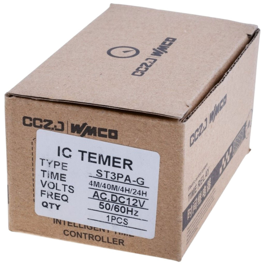 Реле времени с задержкой включения 12VDC, ST3P-AG 12VDC, 4M/40M/4H/24H - № 4 Реле времени с задержкой включения 12VDC, ST3P-AG 12VDC, 4M/40M/4H/24H - № 4