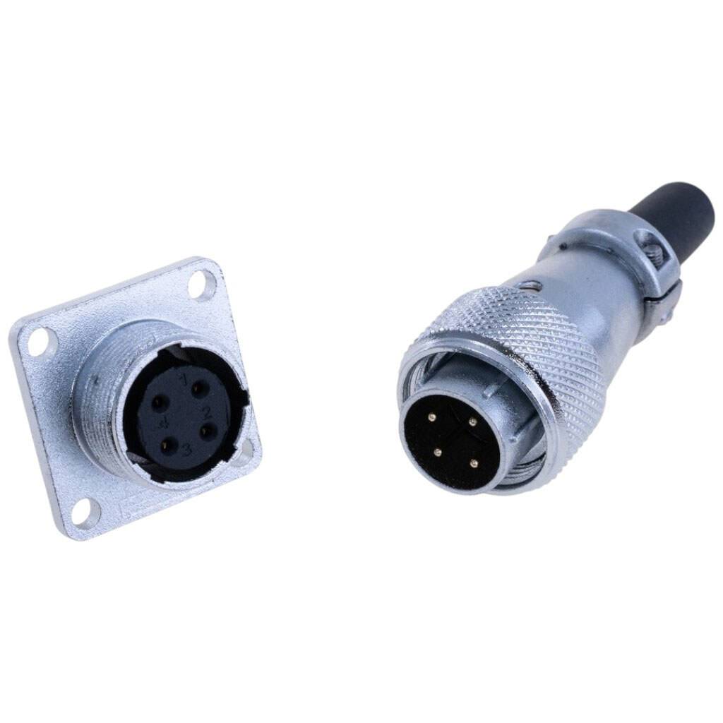 Разъем WS16-4, комплект "мама"+"папа", квадратный фланец - № 1 Разъем WS16-4, комплект "мама"+"папа", квадратный фланец - № 1