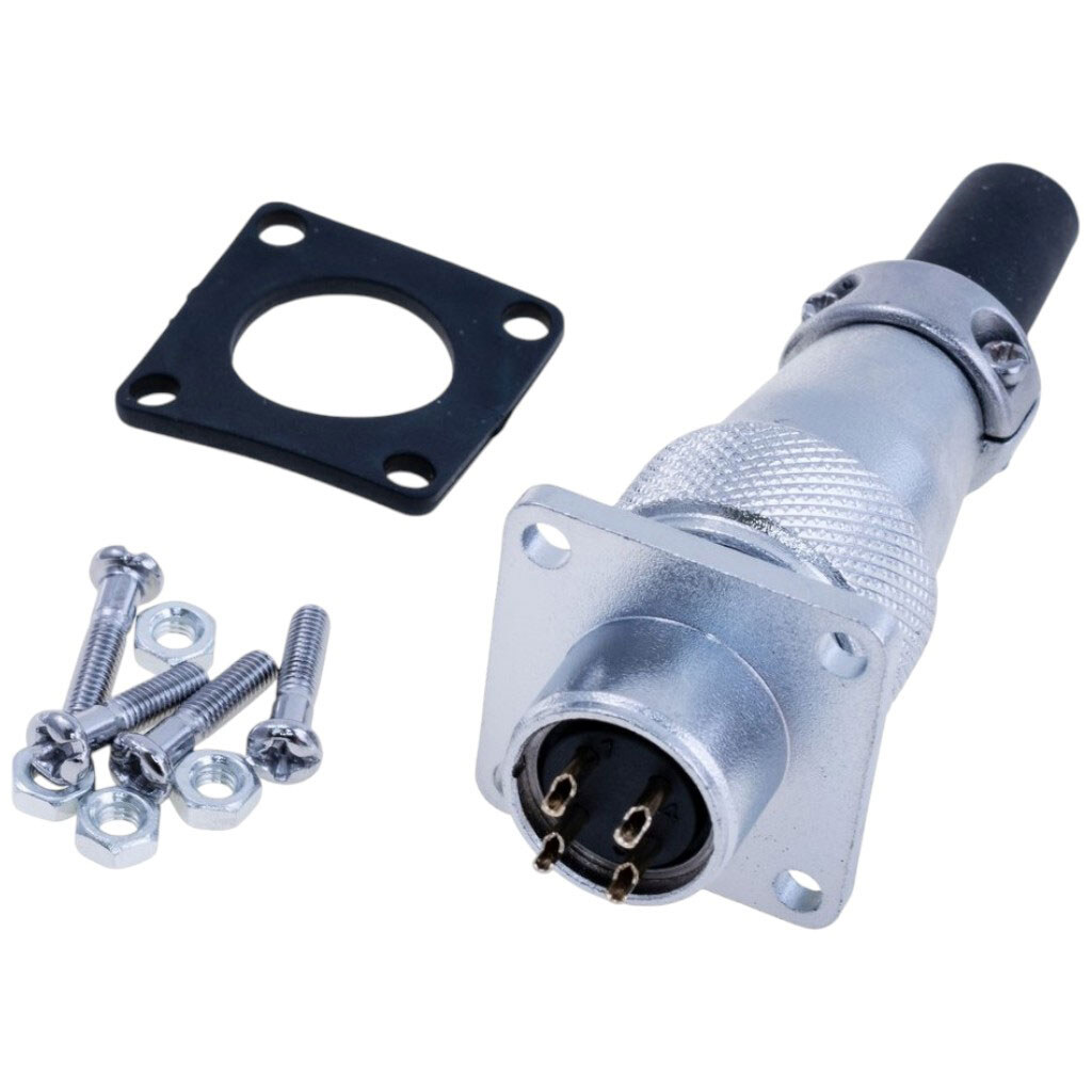 Разъем WS16-4, комплект "мама"+"папа", квадратный фланец - № 2 Разъем WS16-4, комплект "мама"+"папа", квадратный фланец - № 2