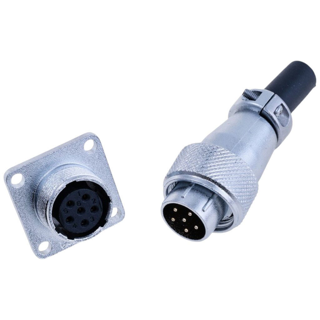 Разъем WS16-6, комплект "мама"+"папа", квадратный фланец - № 1 Разъем WS16-6, комплект "мама"+"папа", квадратный фланец - № 1