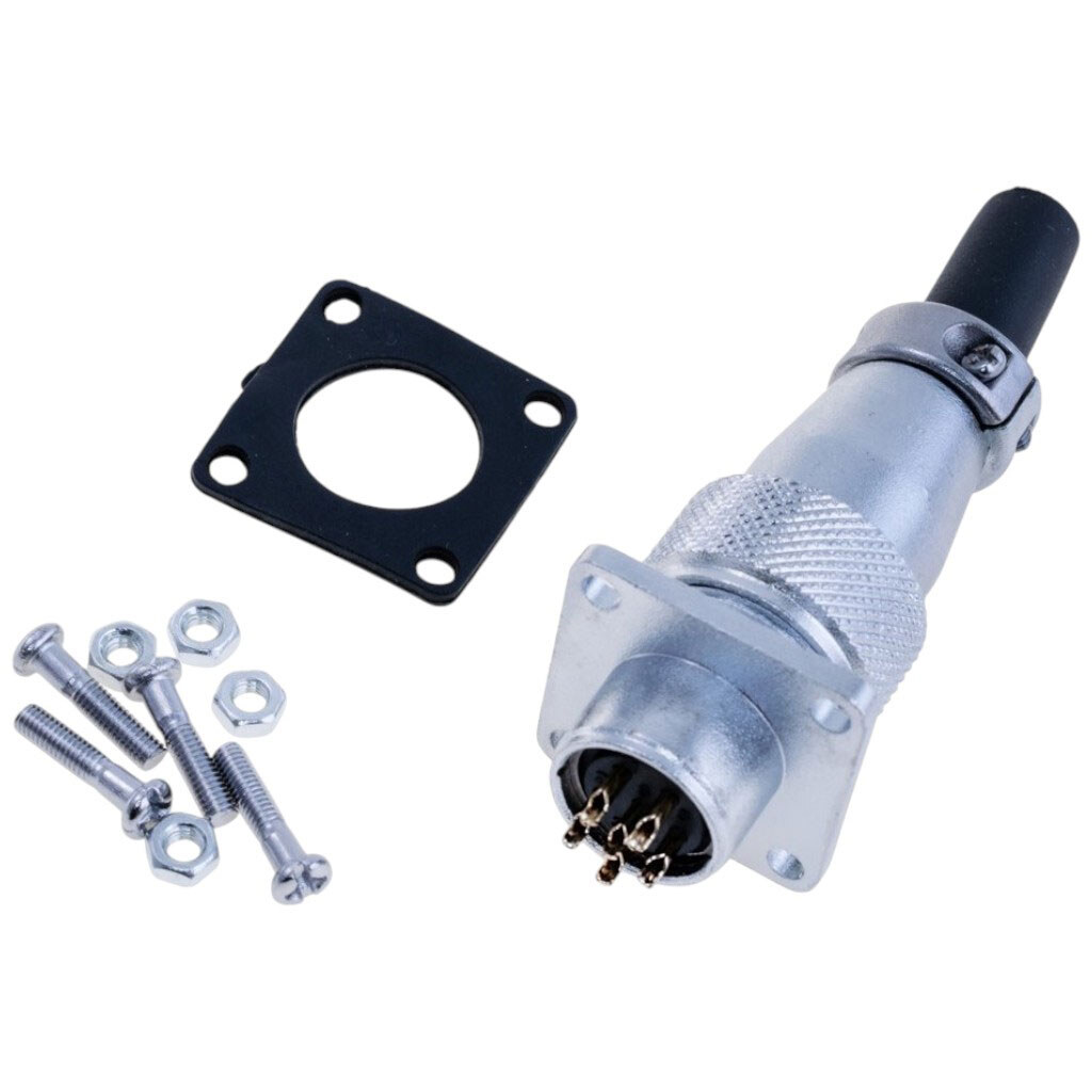 Разъем WS16-6, комплект "мама"+"папа", квадратный фланец - № 2 Разъем WS16-6, комплект "мама"+"папа", квадратный фланец - № 2