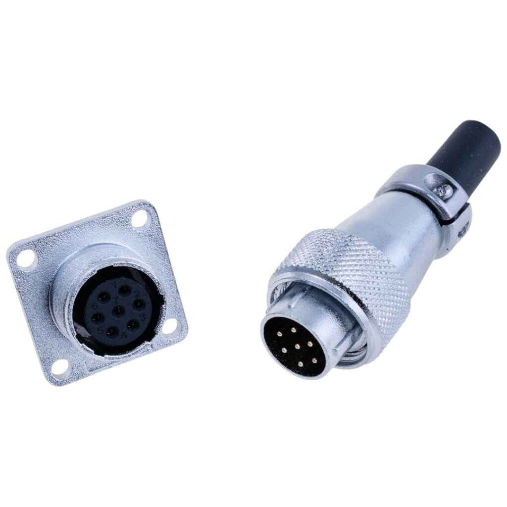 Разъем WS16-7, комплект "мама"+ "папа", квадратный фланец - № 1 Разъем WS16-7, комплект "мама"+ "папа", квадратный фланец - № 1