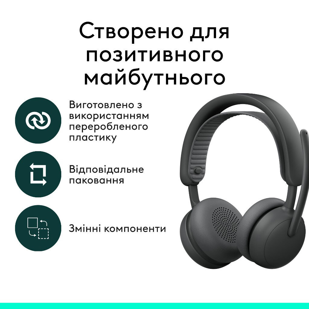 Bluetooth-гарнитура Logitech Zone 2 ES, С микрофоном, Стерео, Черный - № 7 Bluetooth-гарнитура Logitech Zone 2 ES, С микрофоном, Стерео, Черный - № 7