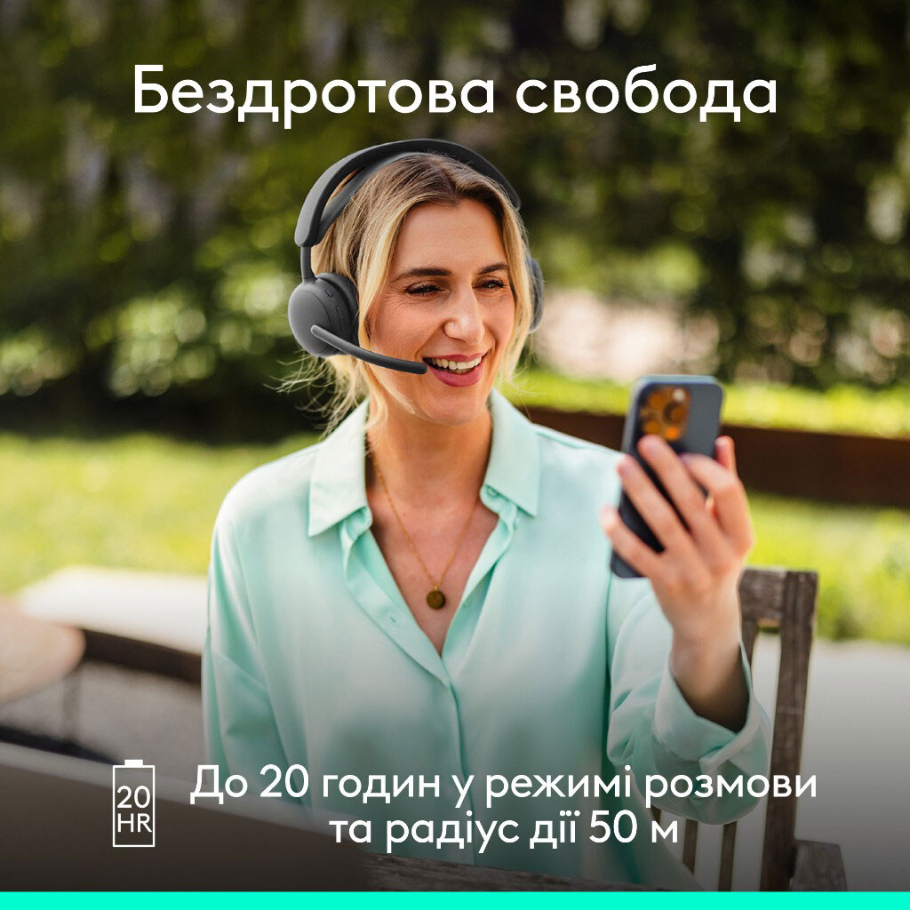 Bluetooth-гарнитура Logitech Zone 2 ES, С микрофоном, Стерео, Черный - № 9 Bluetooth-гарнитура Logitech Zone 2 ES, С микрофоном, Стерео, Черный - № 9