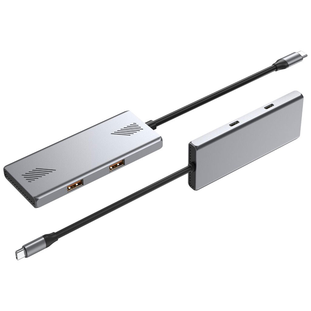 USB-хаб Gembird UHB-CM-U310-A2C2-01, Серый - № 2 USB-хаб Gembird UHB-CM-U310-A2C2-01, Серый - № 2