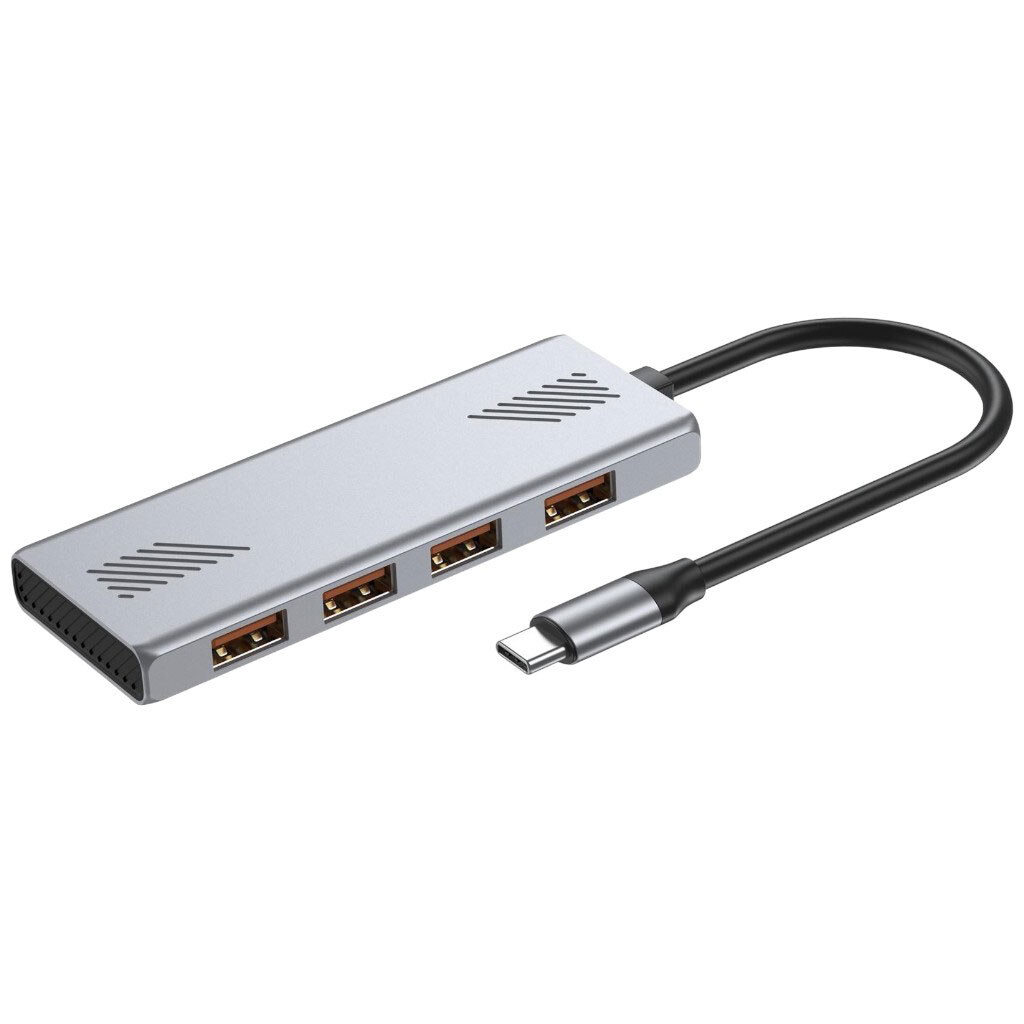 USB-хаб Gembird UHB-CM-U310-A4-01, Серый - № 1 USB-хаб Gembird UHB-CM-U310-A4-01, Серый - № 1