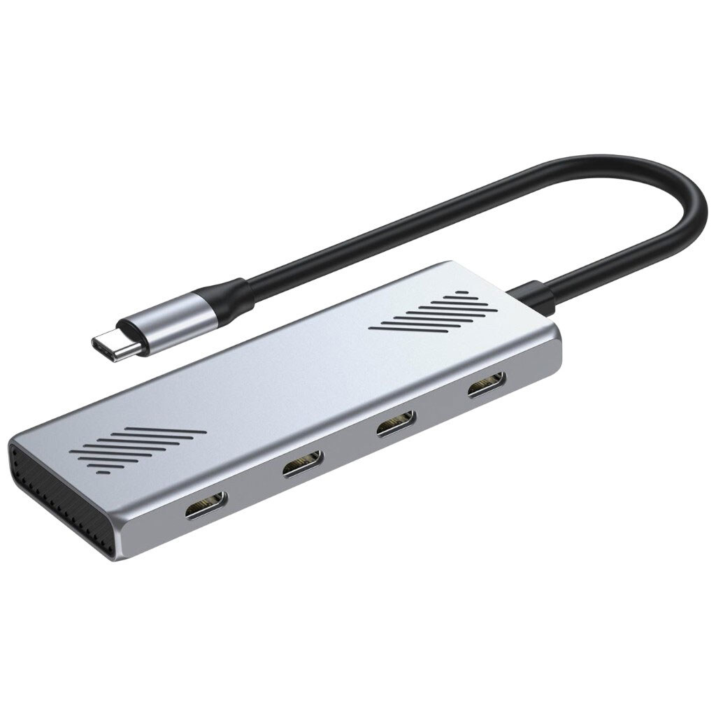 USB-хаб Gembird UHB-CM-U310-C4-01, Серый - № 1 USB-хаб Gembird UHB-CM-U310-C4-01, Серый - № 1