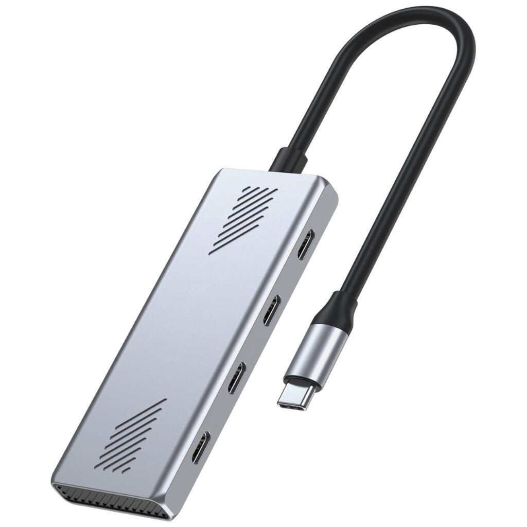 USB-хаб Gembird UHB-CM-U310-C4-01, Серый - № 3 USB-хаб Gembird UHB-CM-U310-C4-01, Серый - № 3