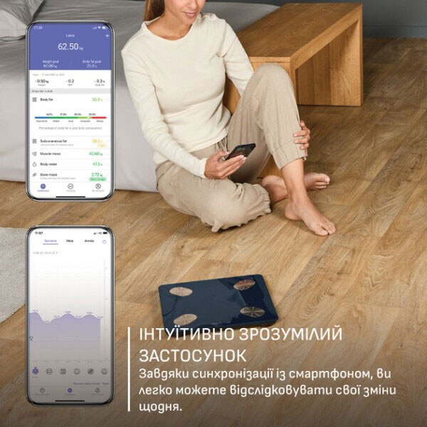 Ваги для підлоги Tefal GoodVibes Life+ BM9720F0, Синій - № 7 Ваги для підлоги Tefal GoodVibes Life+ BM9720F0, Синій - № 7