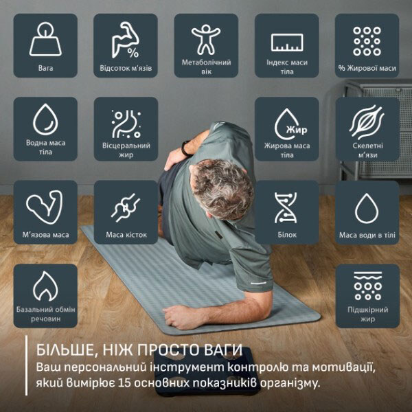 Ваги для підлоги Tefal GoodVibes Life+ BM9720F0, Синій - № 8 Ваги для підлоги Tefal GoodVibes Life+ BM9720F0, Синій - № 8