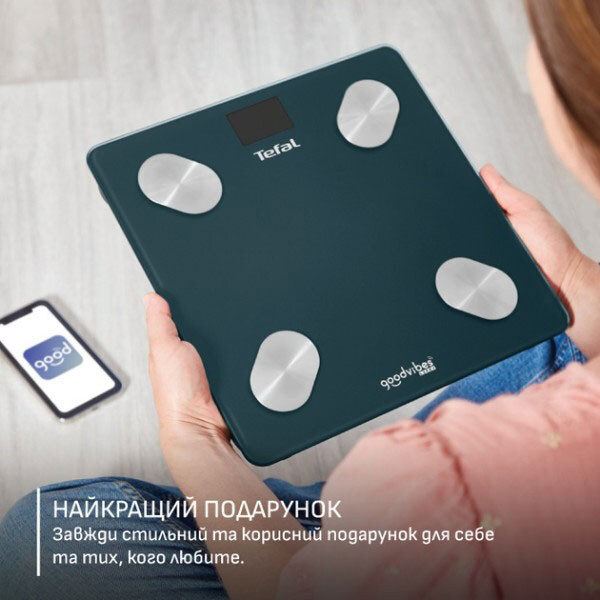 Ваги для підлоги Tefal GoodVibes Life+ BM9720F0, Синій - № 11 Ваги для підлоги Tefal GoodVibes Life+ BM9720F0, Синій - № 11