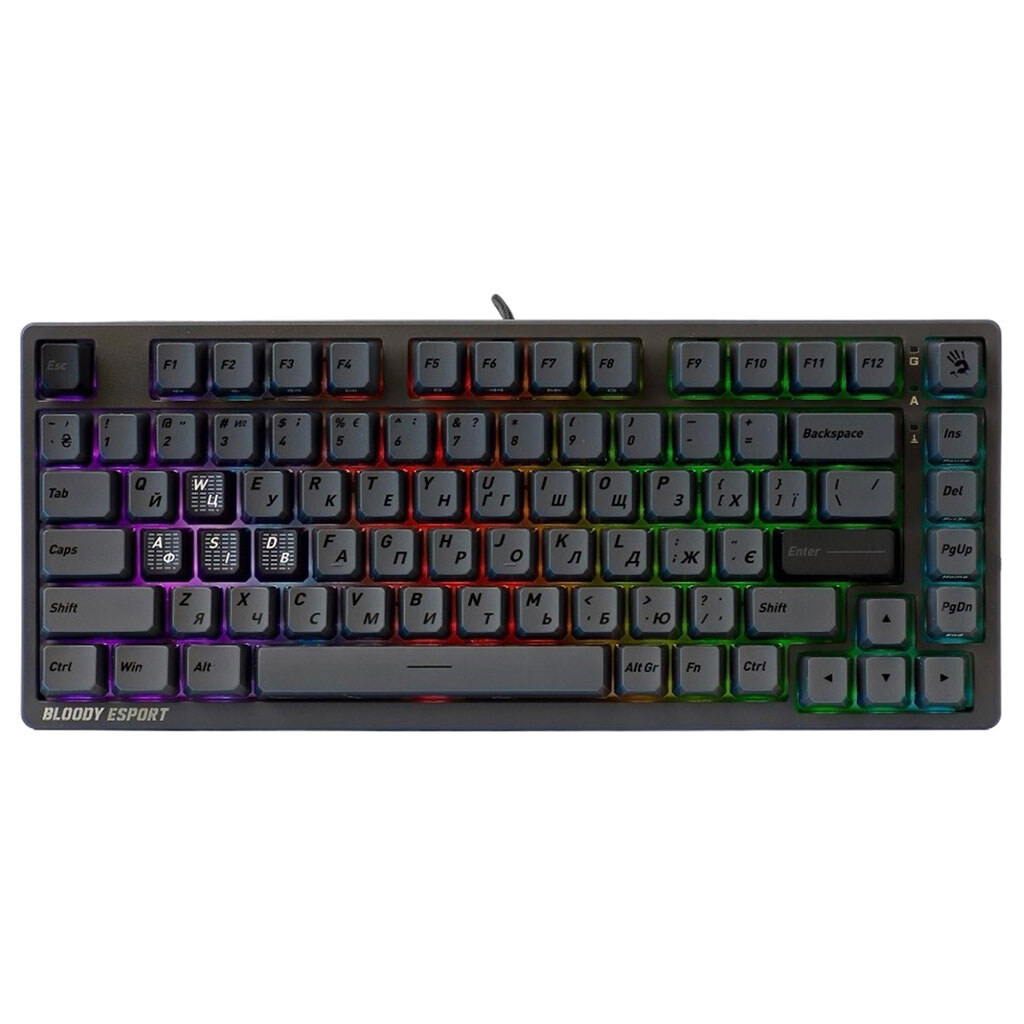 Клавиатура Bloody MS76, Серый - № 1 Клавиатура Bloody MS76, Серый - № 1