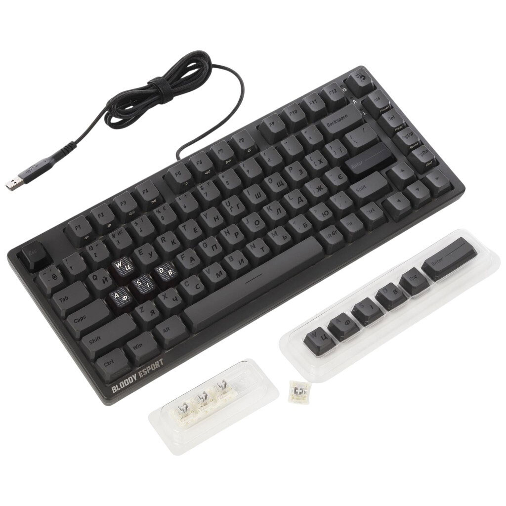 Клавиатура Bloody MS76, Серый - № 4 Клавиатура Bloody MS76, Серый - № 4