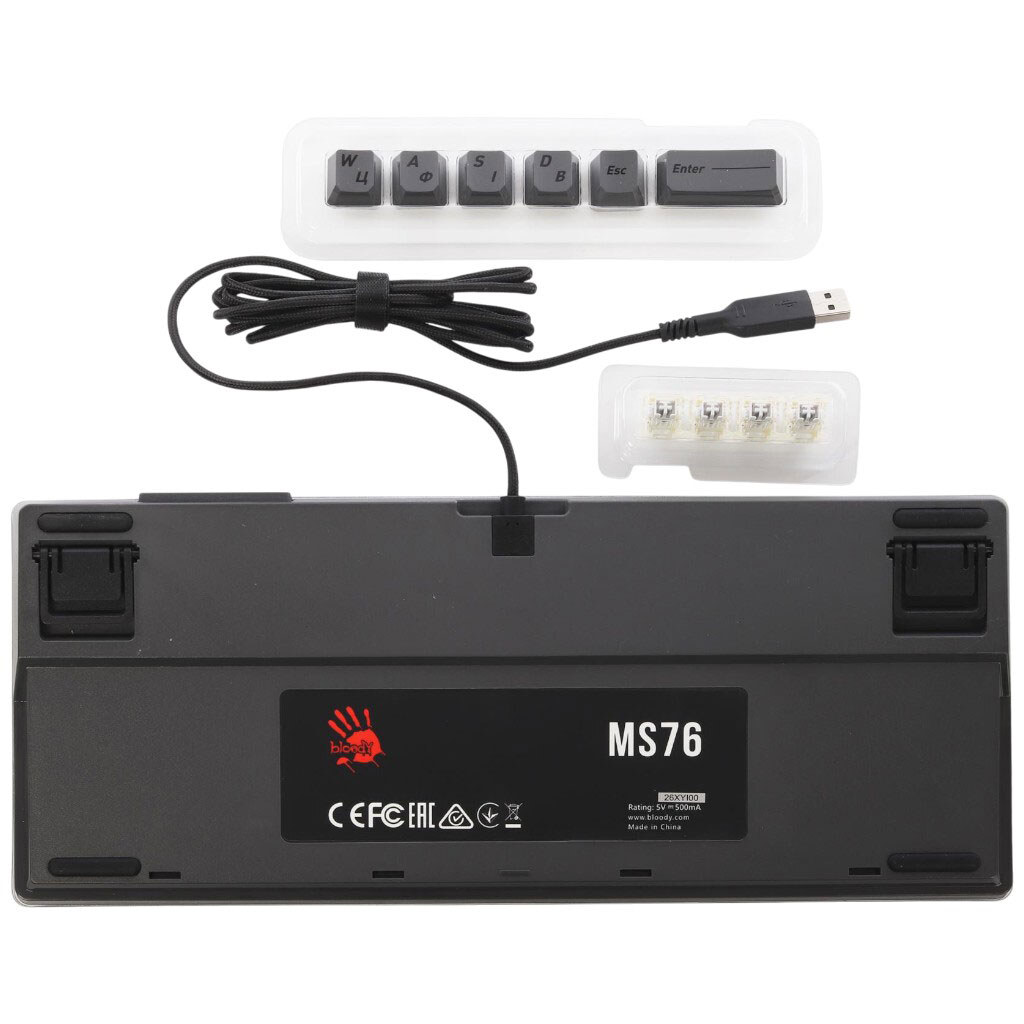 Клавиатура Bloody MS76, Серый - № 7 Клавиатура Bloody MS76, Серый - № 7