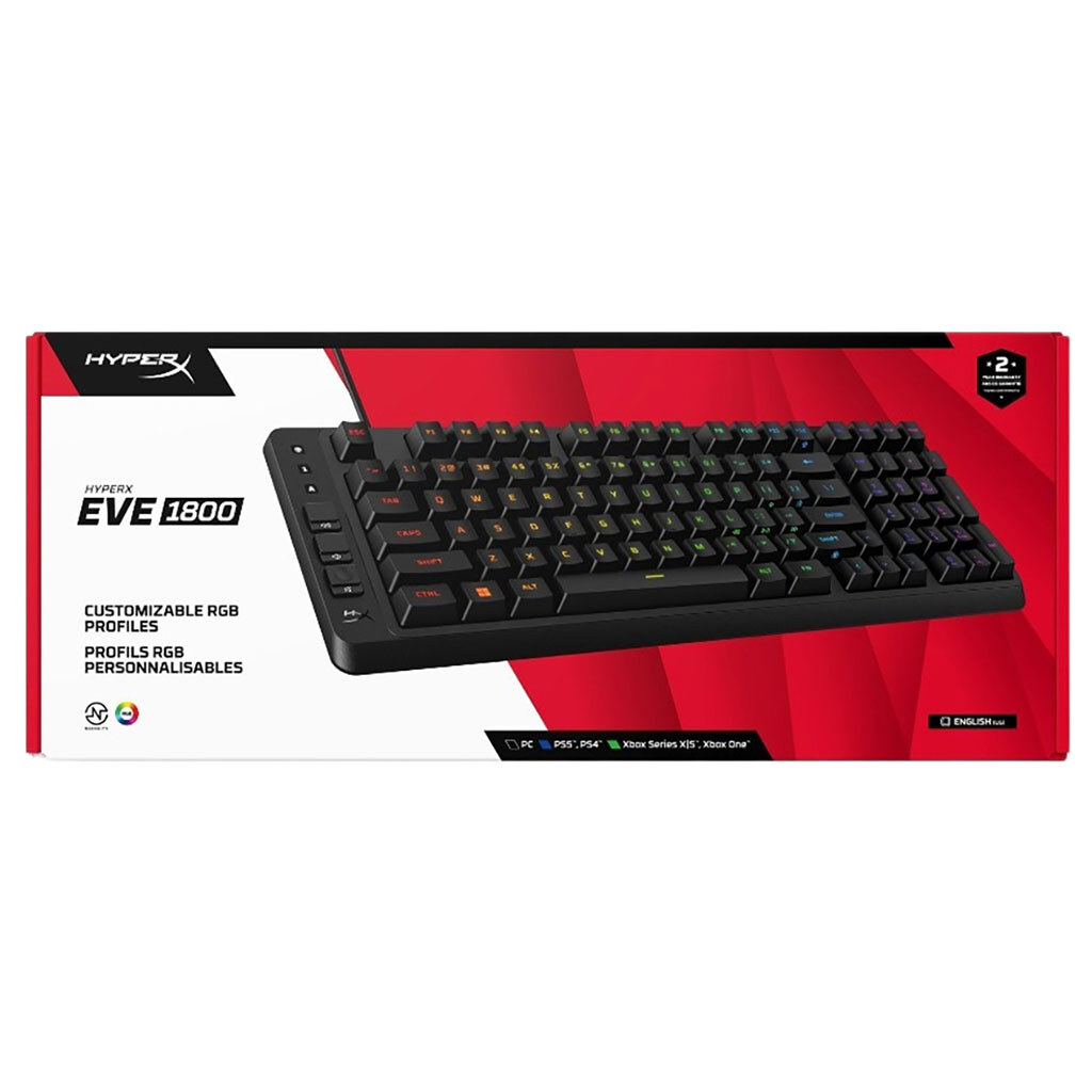 Клавіатура HyperX Eve 1800, Чорний - № 7 Клавіатура HyperX Eve 1800, Чорний - № 7