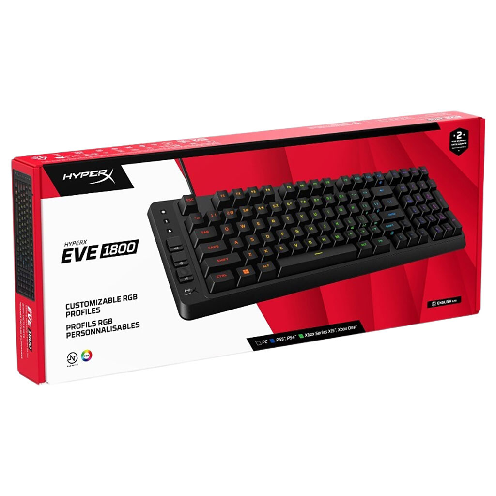 Клавіатура HyperX Eve 1800, Чорний - № 8 Клавіатура HyperX Eve 1800, Чорний - № 8
